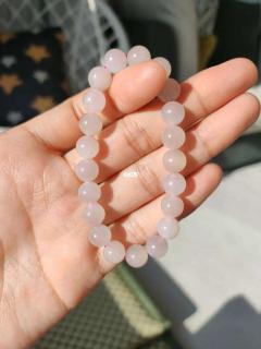 和田玉冰藕粉手串