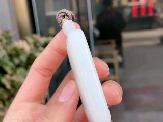 和田玉山料白玉平安牌挂件 无事牌设计简单大方,吉祥静雅,牌型规整大